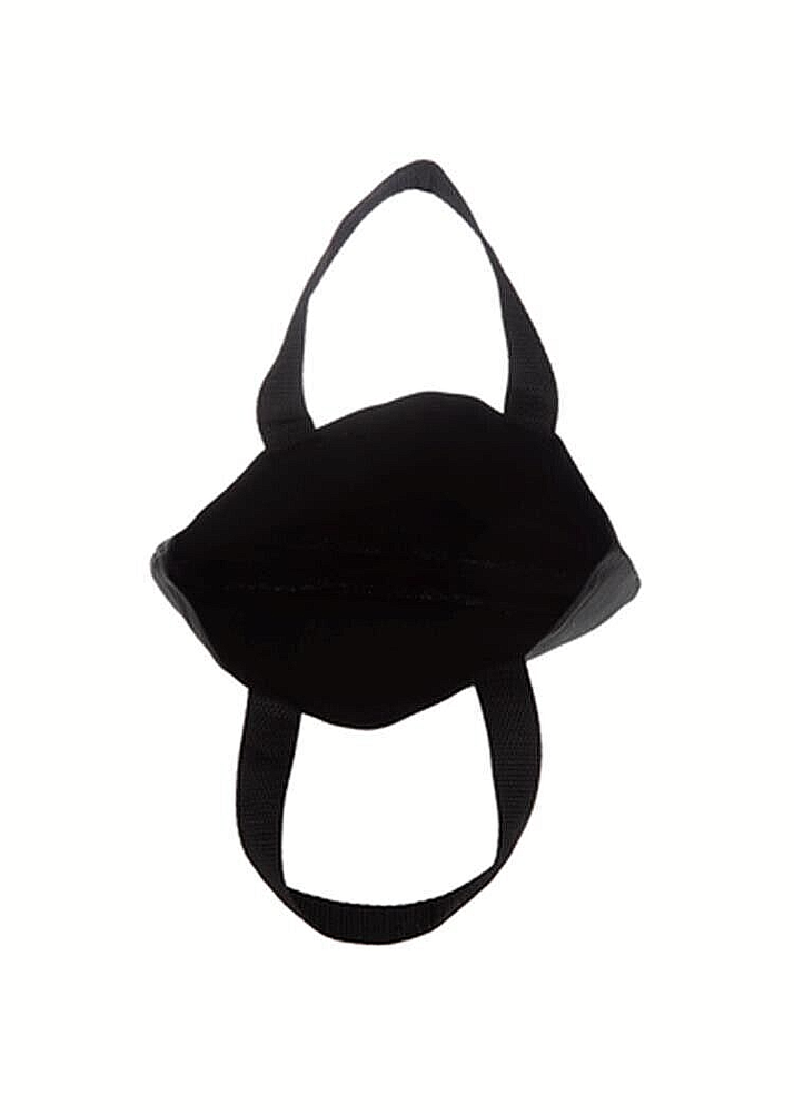 Black Woven Canvas Tote Bag - Small