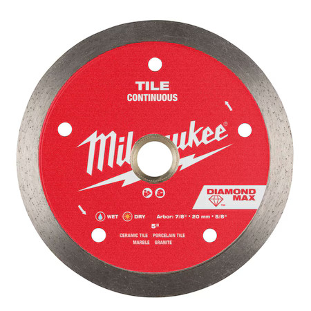 Milwaukee Tool 49-93-9205 5" Diamond Max Continuous, Tile Diamond Blade