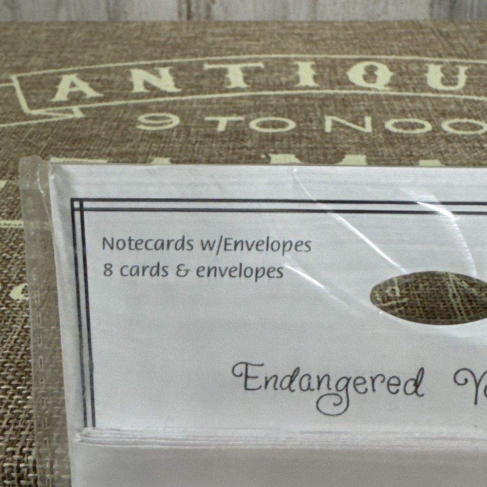 Endangered Young’uns Zebra Note Cards And Notepad Set In Decorative Foil Box