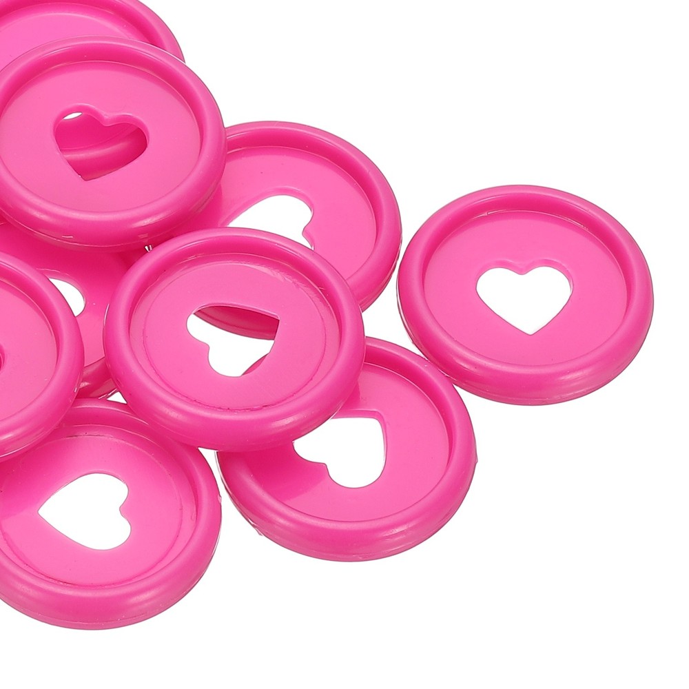 24mm Plastic Book Binding Discs, 11 Pack Rose Red Expansion Discs Heart