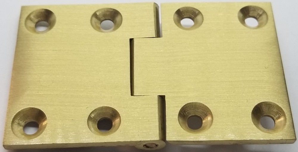 Heavy Solid Brass English Butler Tray Hinge Square Ends tray table leaf antique
