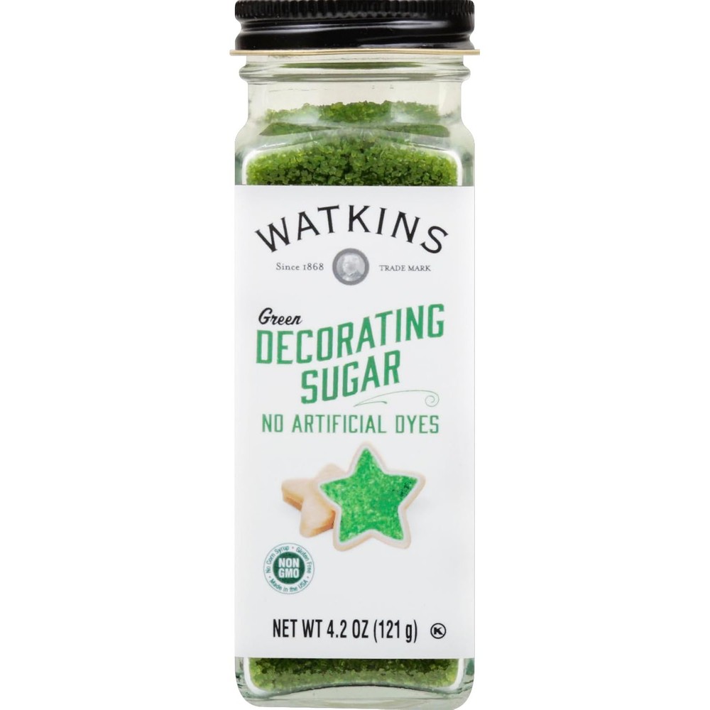 Watkins Green Decorating Sugar, 4.2 Ounces