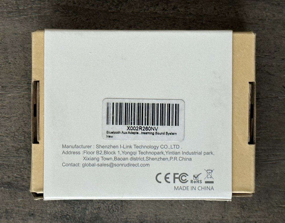 Sonru Mini Wireless 5.0 Bluetooth Music Receiver Wireless Audio Adopter Open Box