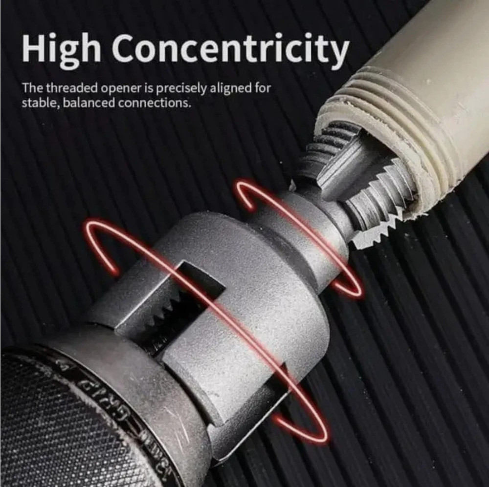 2Pcs 1/2''&3/4'' Water Pipe Integrated Internal & External Pipe Threading Tool