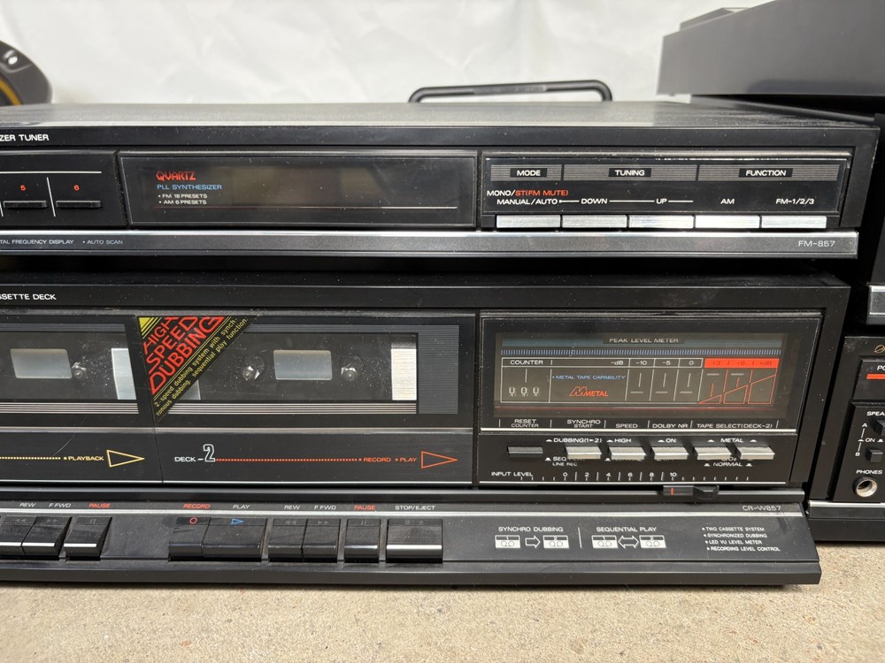 Fisher Studio Standard Stereo Component System Lot Turntable Speakers Untested