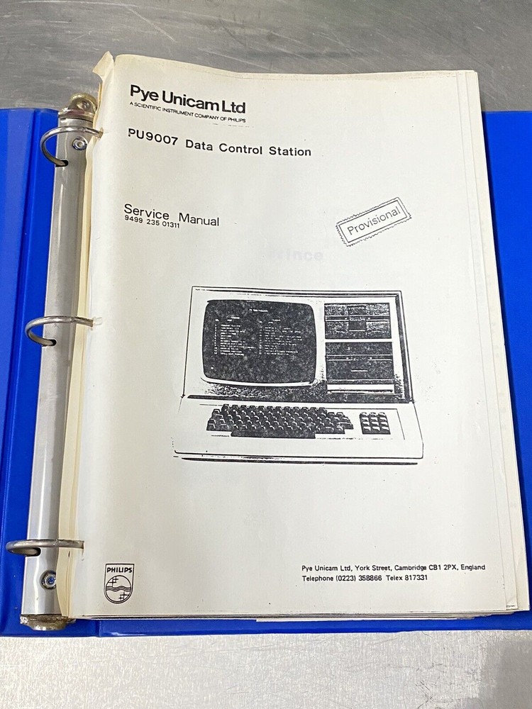 PYE Unicam PU 9007 Data Control station - Users Guide / Instruction Manual