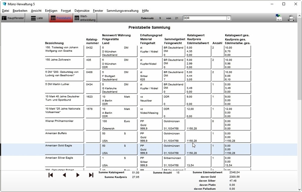 GS Coin Manager 5 Software Program to Manage Your Coin Collection