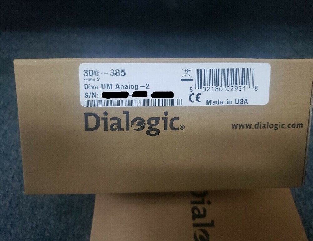 Dialogic Diva UM Analog - 2 - NEW SEALED  - (306-385)