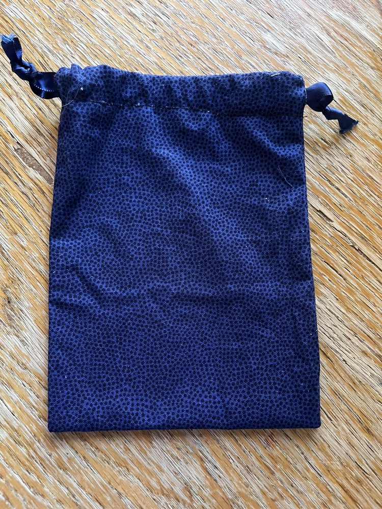 Tarot Card/Oracle Card Bag/Pouch Handmade 5x7 Drawstring Blue Dot