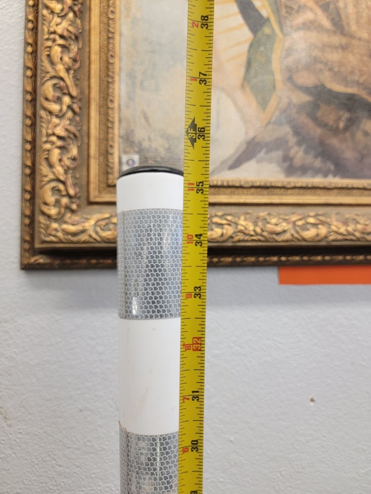 (7)ULINE Flexible Delineator Round Post with Base - 36", White