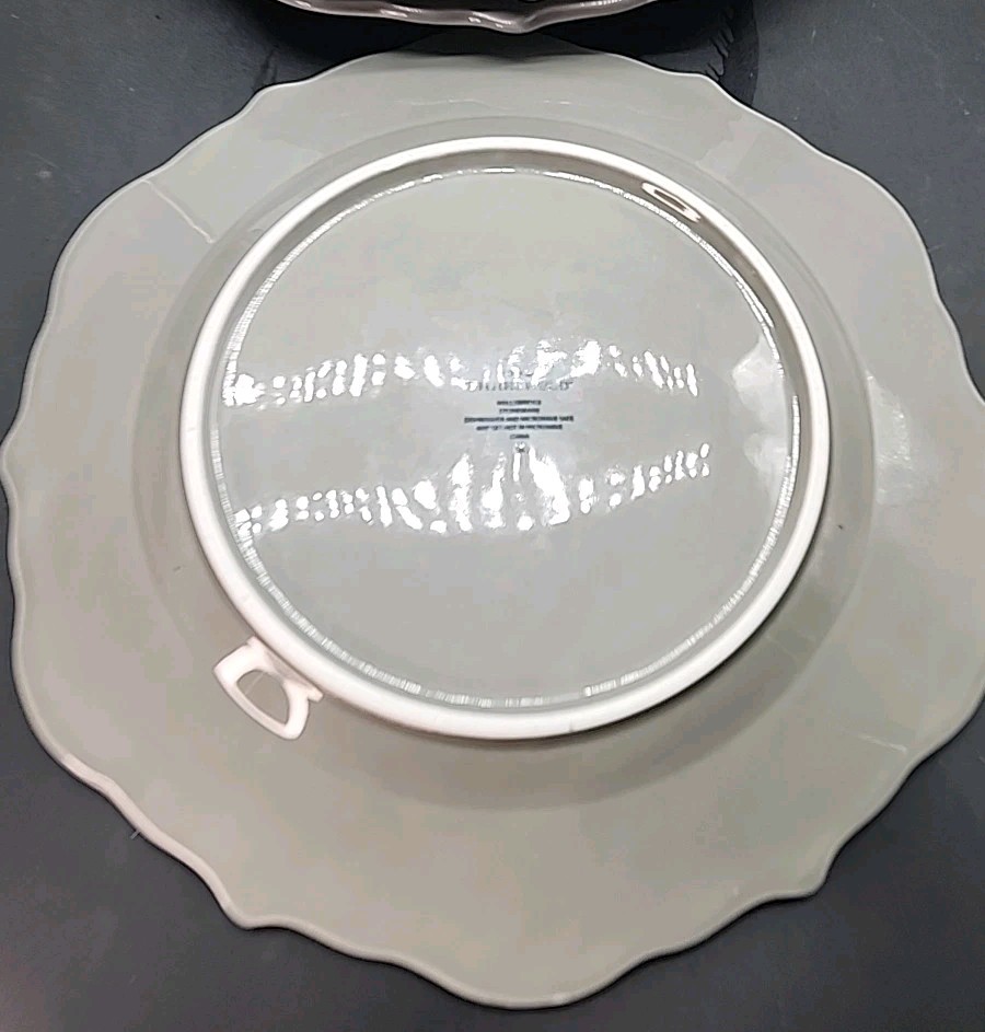 4 Threshold Wellsbridge Dinner Plates Gray 10” Plates