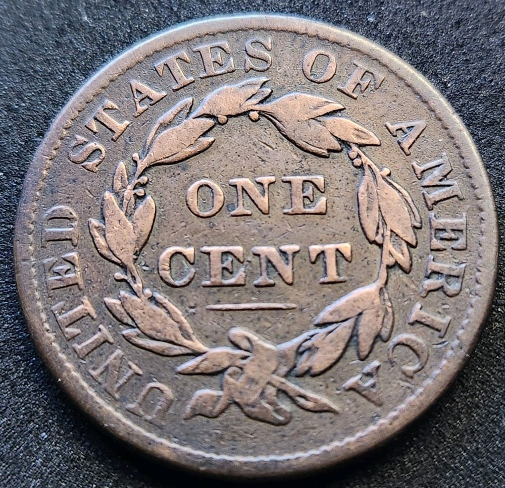 1837 Medium Letters Coronet Head Large Cent #5253
