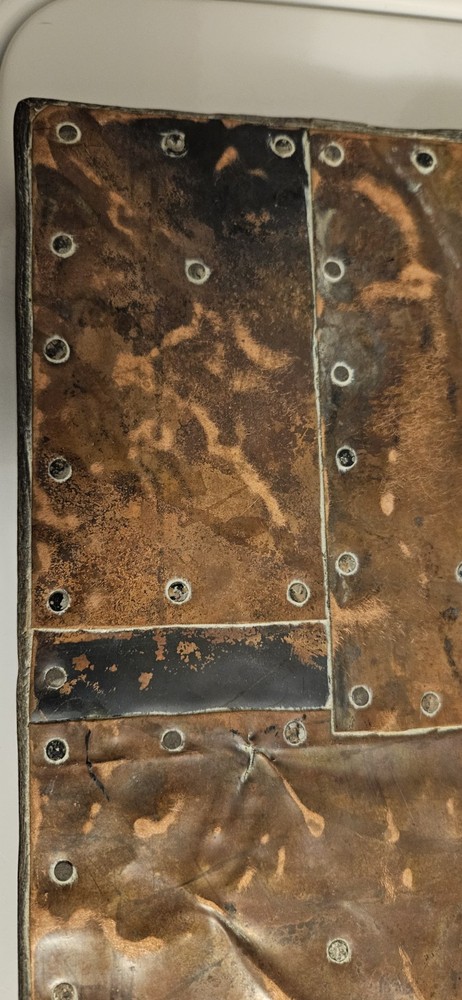 Hammered Copper Rustic Frame, Great Patina Bespoke 15x17