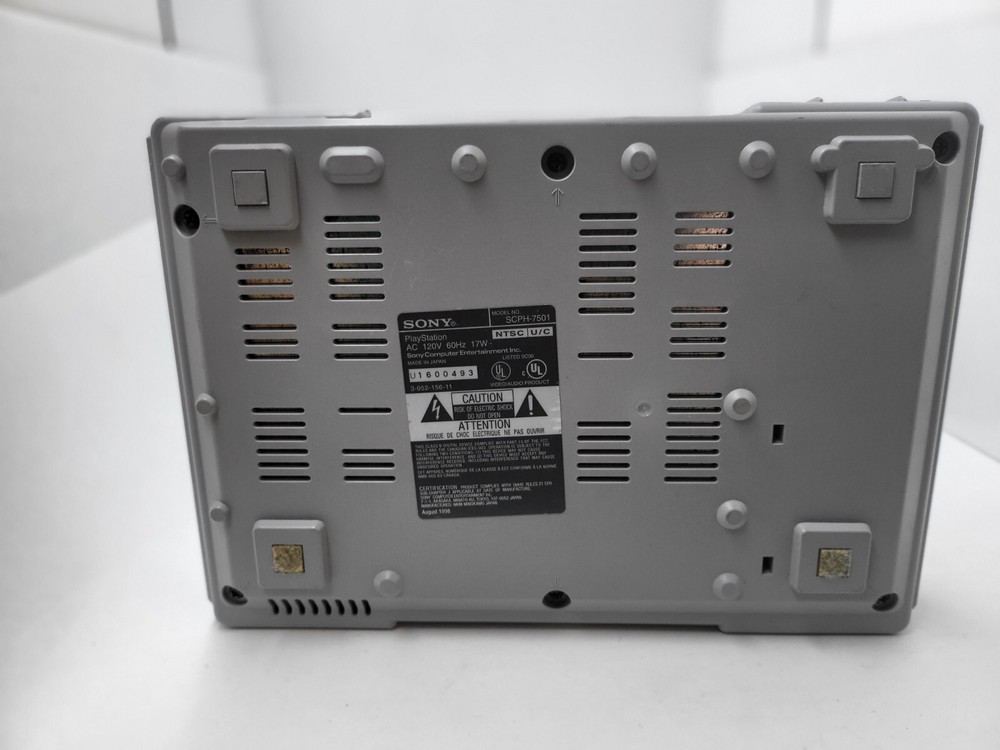 SONY PLAYSTATION 1 SCPH 7501 CONSOLE TESTED & WORKING COMPLETE BUTTON STICKS #O5