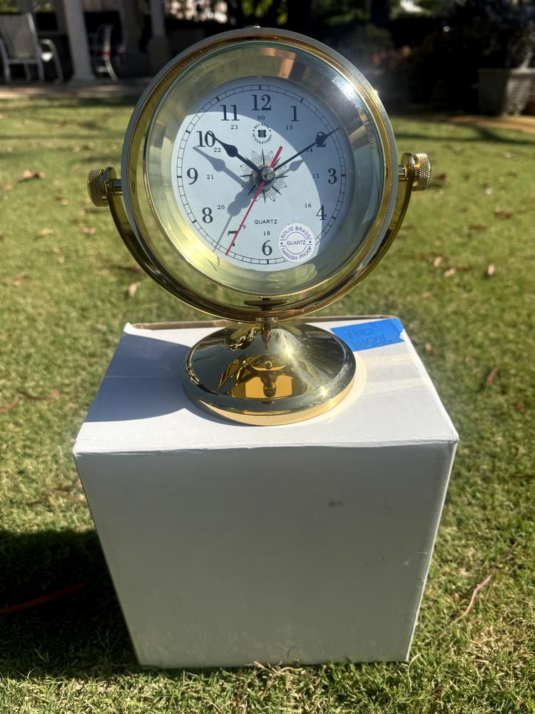 Brass Nautical Desktop Clock