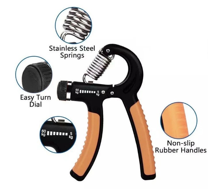 R-shape Hand Grip Strength Power Trainer Adjustable Gym Strength Power Exerciser