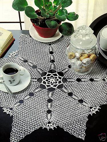 LOVELY Octo Star Doily/CROCHET PATTERN INSTRUCTIONS ONLY