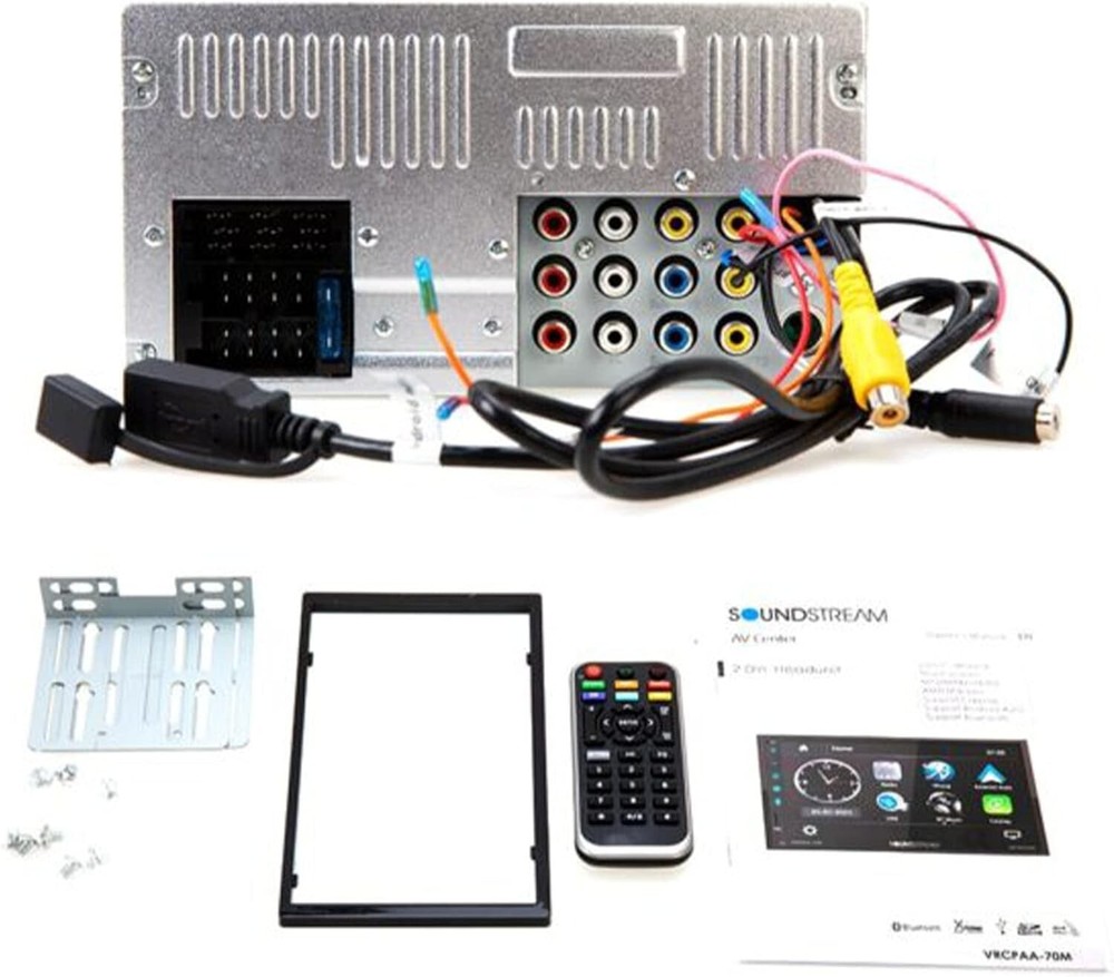 Soundstream 2 Double Din Android Auto CarPlay Bluetooth Car Player VRCPAA-70M