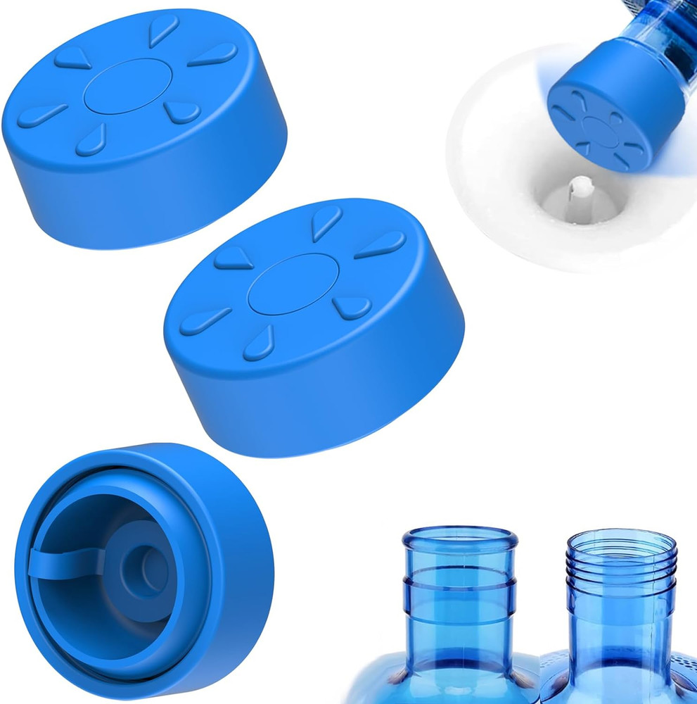 Reusable 5 Gallon Water Jug Cap:  3 & 5 Gal Silicone Bottle Lids for Dispenser,