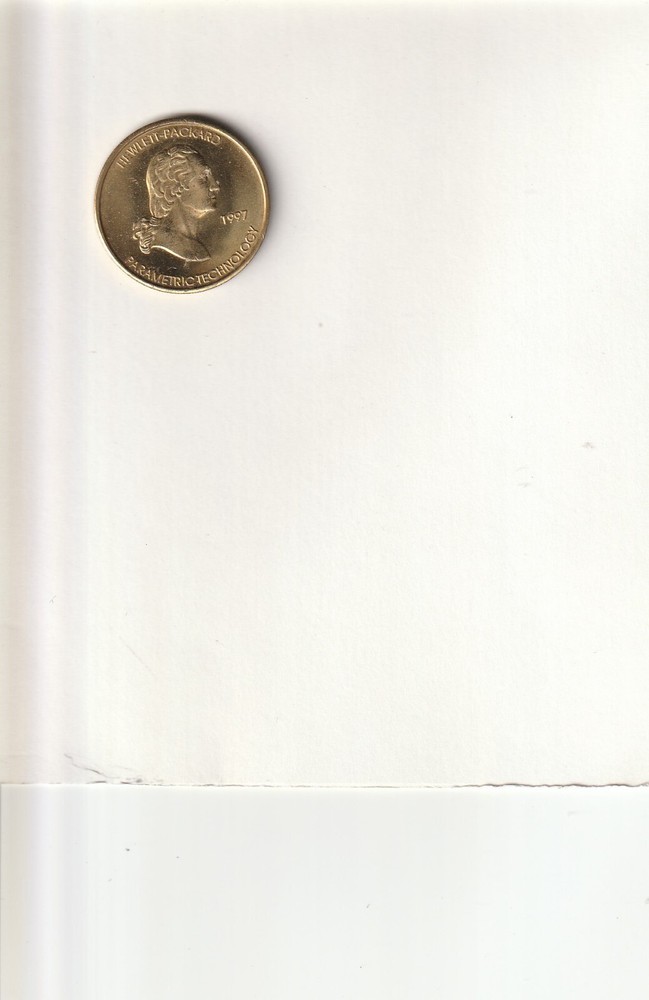 1997 Hewlett Packard parametric technology bronze coin medal token LOOK RARE