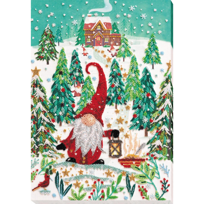 Bead Embroidery Kit Visiting the Dwarfs Bead stitching DIY Abris Art
