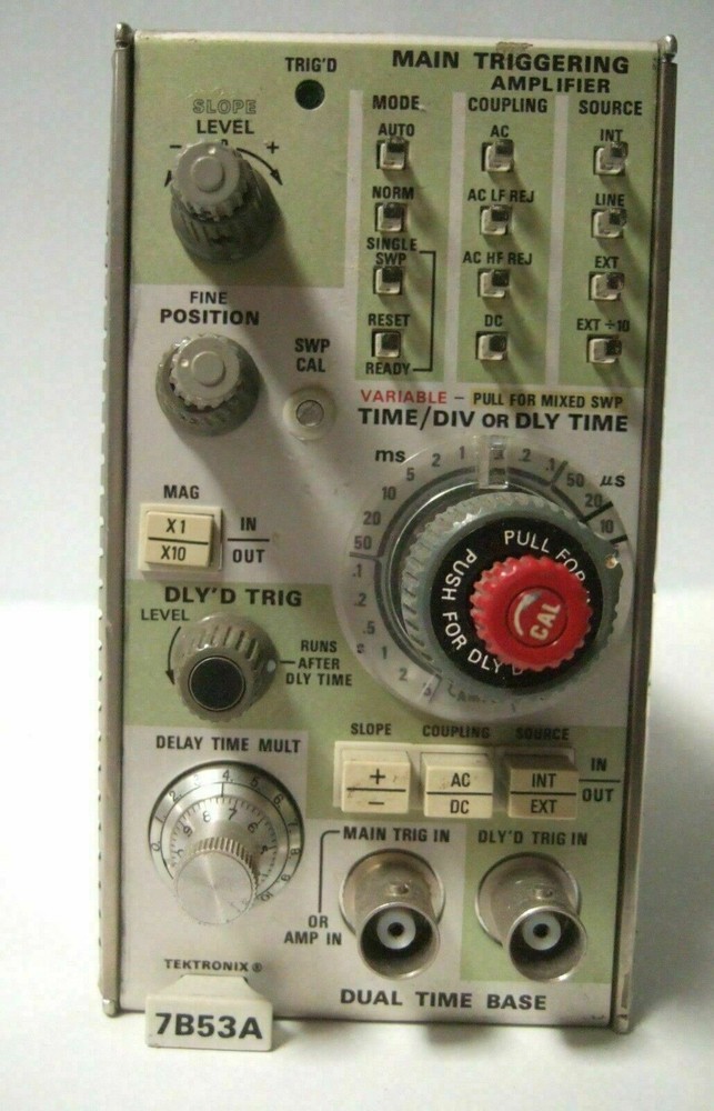 TEKTRONIX 7B53A Dual Time Base Plug In Compartment