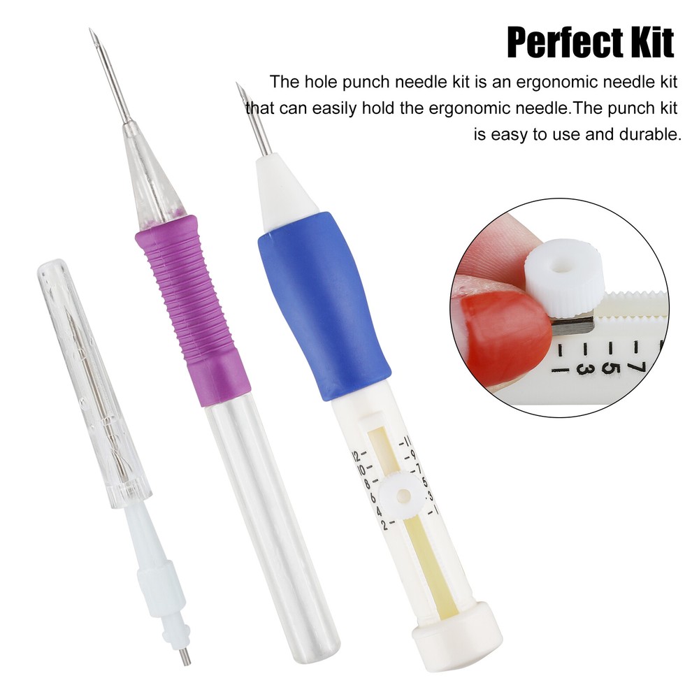 DIY Magic Embroidery Pen Set Punch Needle Stitching Knitting Tools Threaders Kit