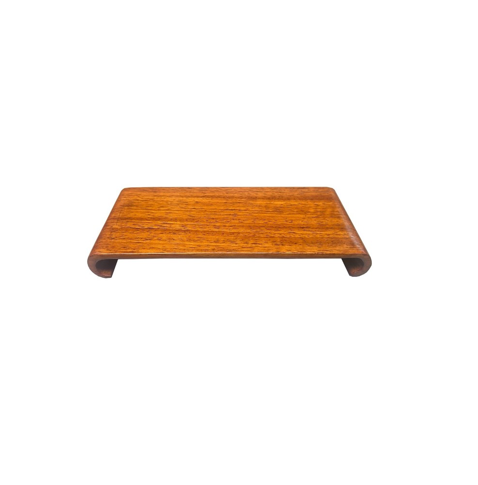 2.5" Light Brown Wood Scroll Leg Rectangular Display Stand Riser Easel ws4055A