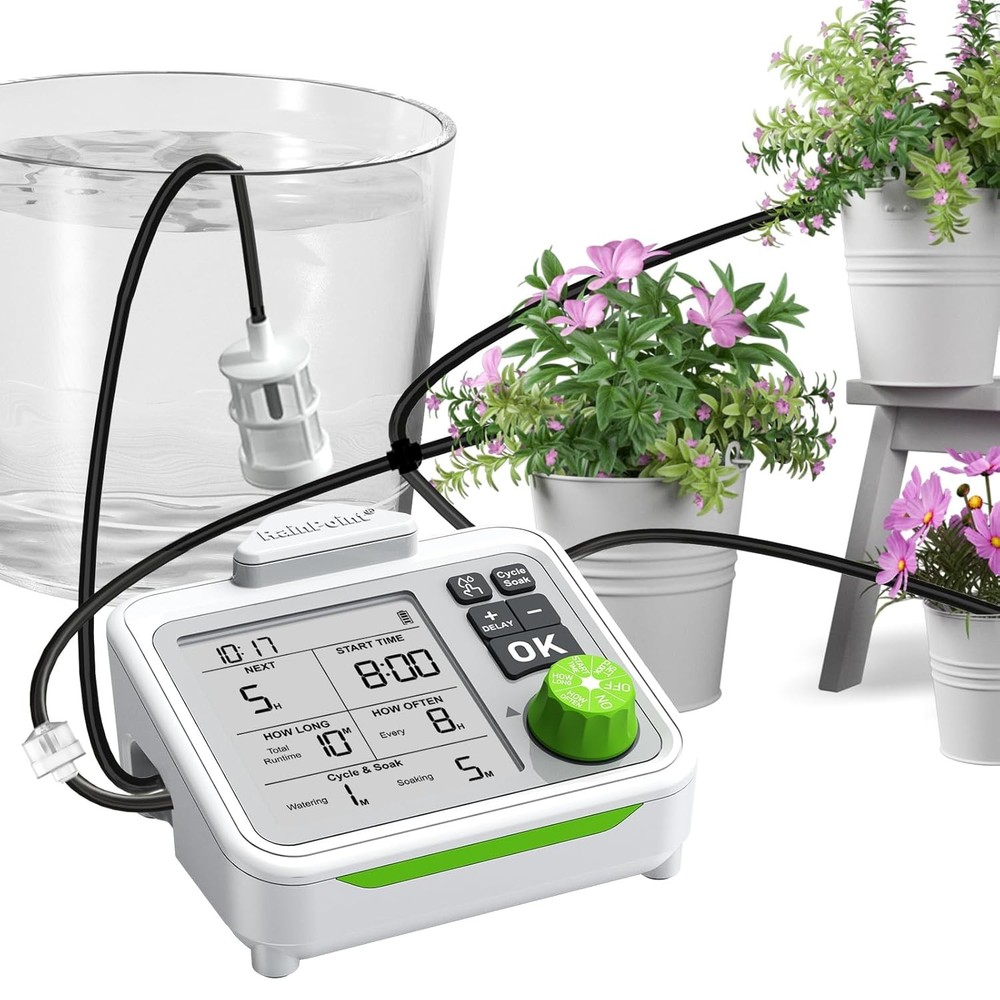 RAINPOINT Large Display Automatic Plant Waterer Indoor for Pot Plants,Cycle & So