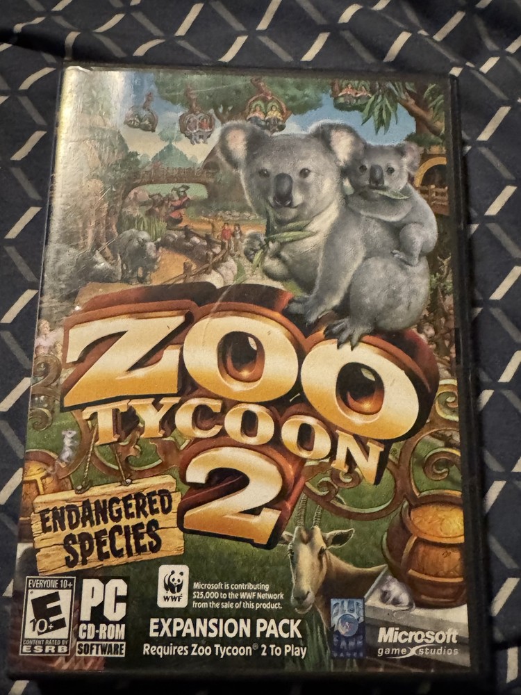 Zoo Tycoon 2 Endangered Species PC CD-ROM Expansion Pack Microsoft Game Studios