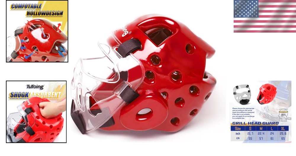 Kids Adults Karate Headgear with Face Shield