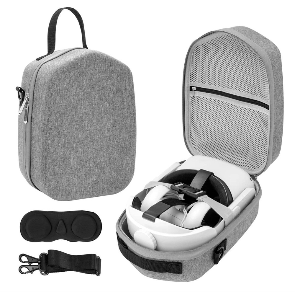 Hard Carrying Case for Meta/Oculus Quest 2 Basic/Elite Version VR Gaming Headset