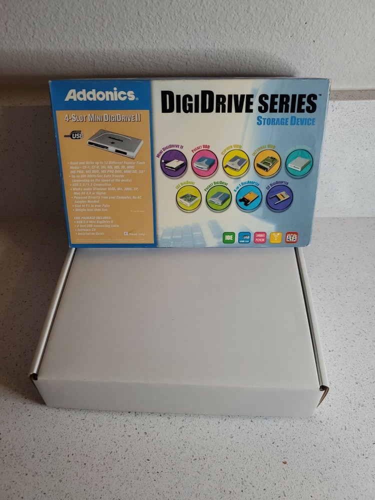 Addonics Digidrive Series 4-slot Mini PC card reader memory used works tested
