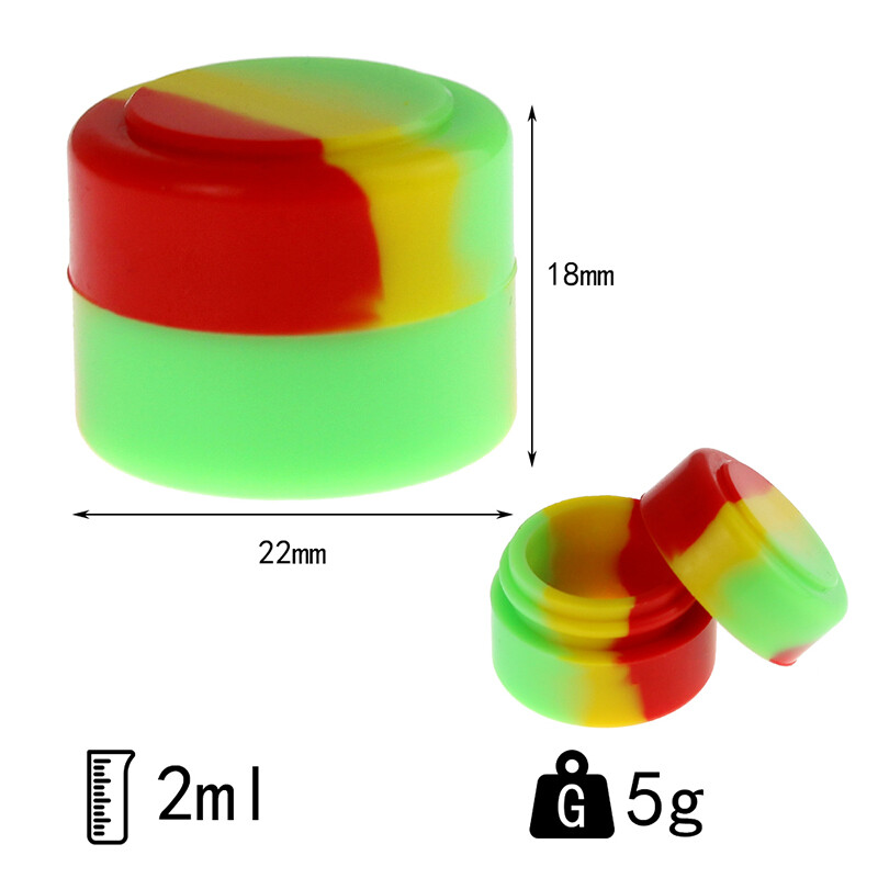 Silicone Container 100pc 2ml Small Round Non Stick Storage Jar Multi Use