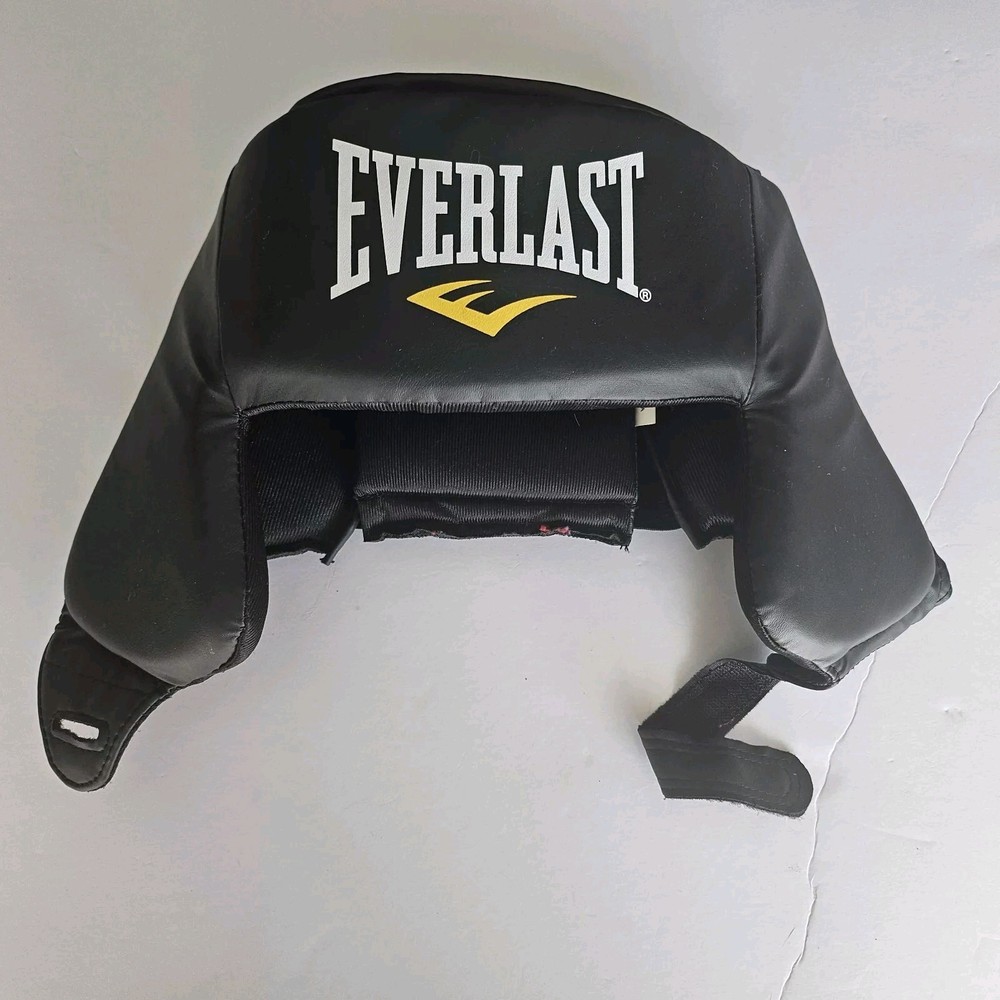 EUC Everlast Adjustable Open Face Head Gaurd Head Gear With Everfresh - Black