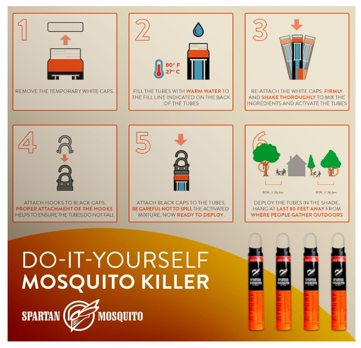 Spartan Mosquito Pro Tech Disposable Mosquito Trap - 4 Pack