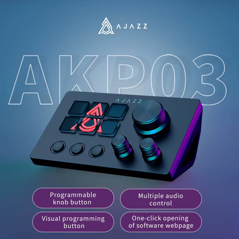 AKP03E/153E Programmable Macro Keyboard Mechanical Gaming Keyboard Custom Button