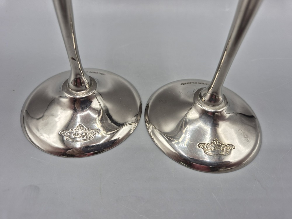 Vintage Silver Plated Champagne Flutes