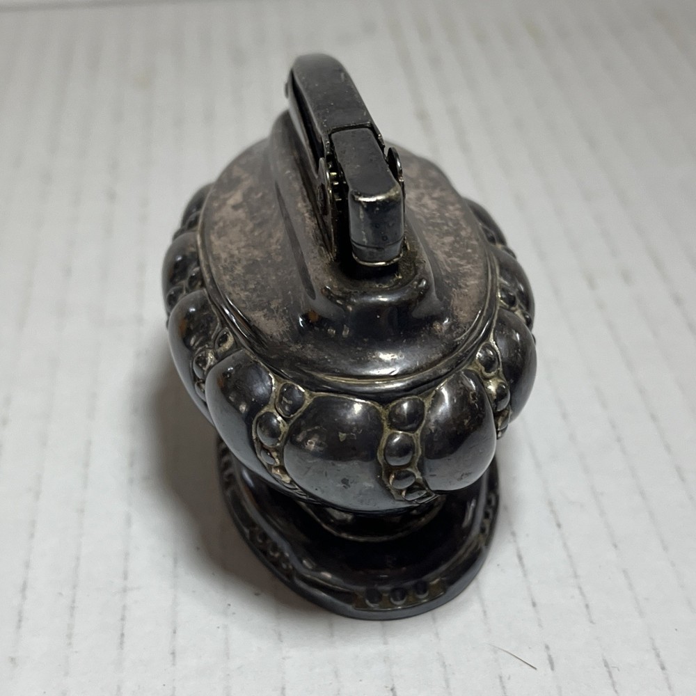Vintage Silver Plate Ronson CROWN Table Cigarette Lighter