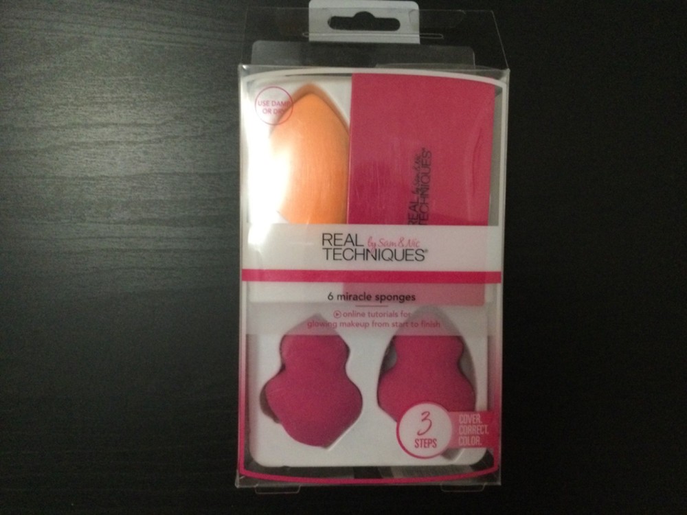 Real Techniques 3 Miracle Sponges Partial Set Face & Contour w/Mirror New