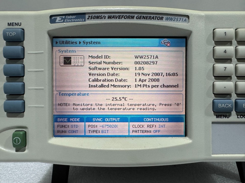Tabor WW2571A 250MS/s Arbitrary Waveform Generator with LAN/USB/GPIB Interfaces