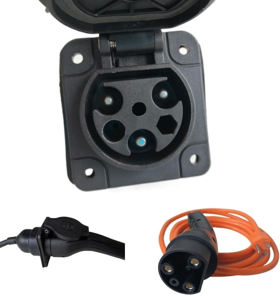 120V Heavy-Duty Orange Charging Cable for Evolution Golf Carts – 16A Safe Power