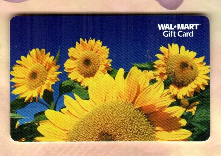 WALMART Sunflowers ( 2008 ) Gift Card ( $0 )