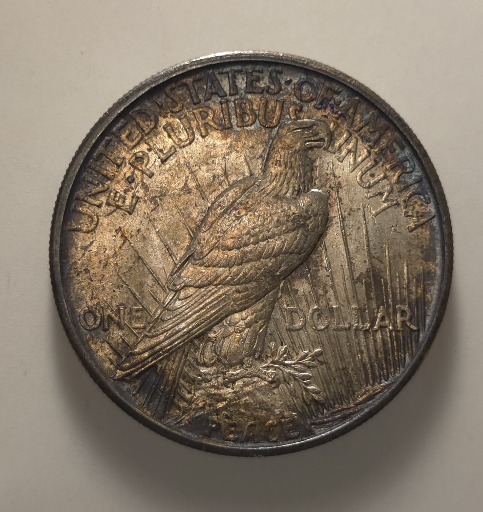 1921 Peace Dollar $1 fantastically Toned GEM Extremely Sharp Strike