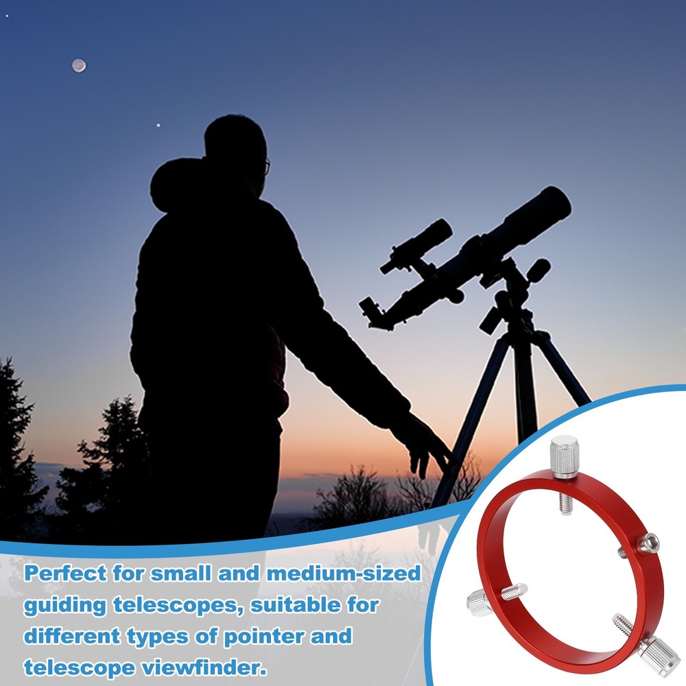 80mmD Adjustable Guiding Scope Rings, Metal Guide Scope Rings, Red