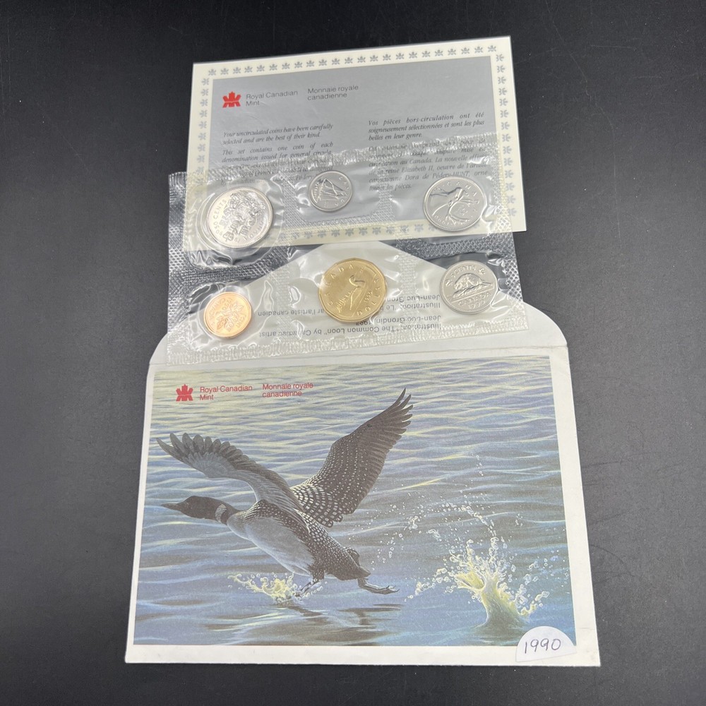1990 Canada 6 Coin Proof Like UNC Mint Set OGP #B