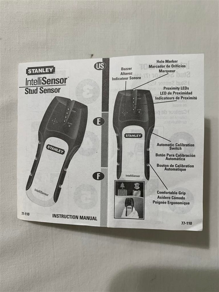 Stanley 77-110 IntelliSensor Stud Finder/Sensor - Requires 9-Vot Battery-Tested