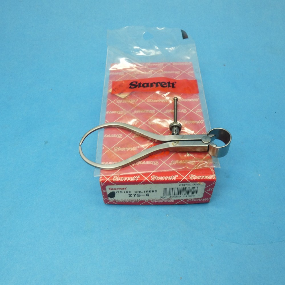 Starrett 275-4 Yankee Spring-Type 0-4" Outside Caliper Solid Nut Round Leg