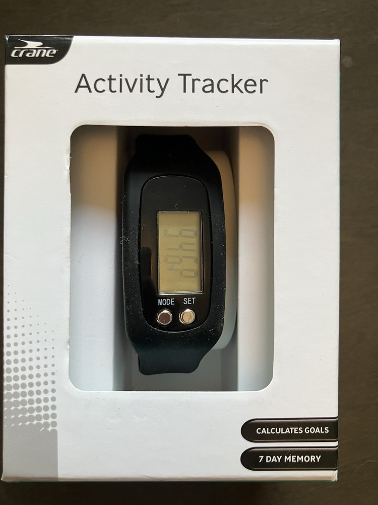 Crane Activity Tracker Lot 2 NEW Pedometer Step Counter No App Black White