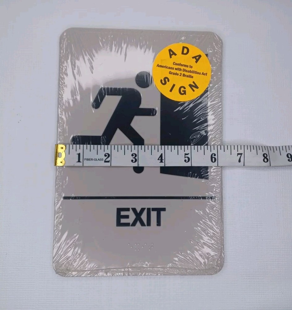 Exit Sign ADA Compliance Braille New